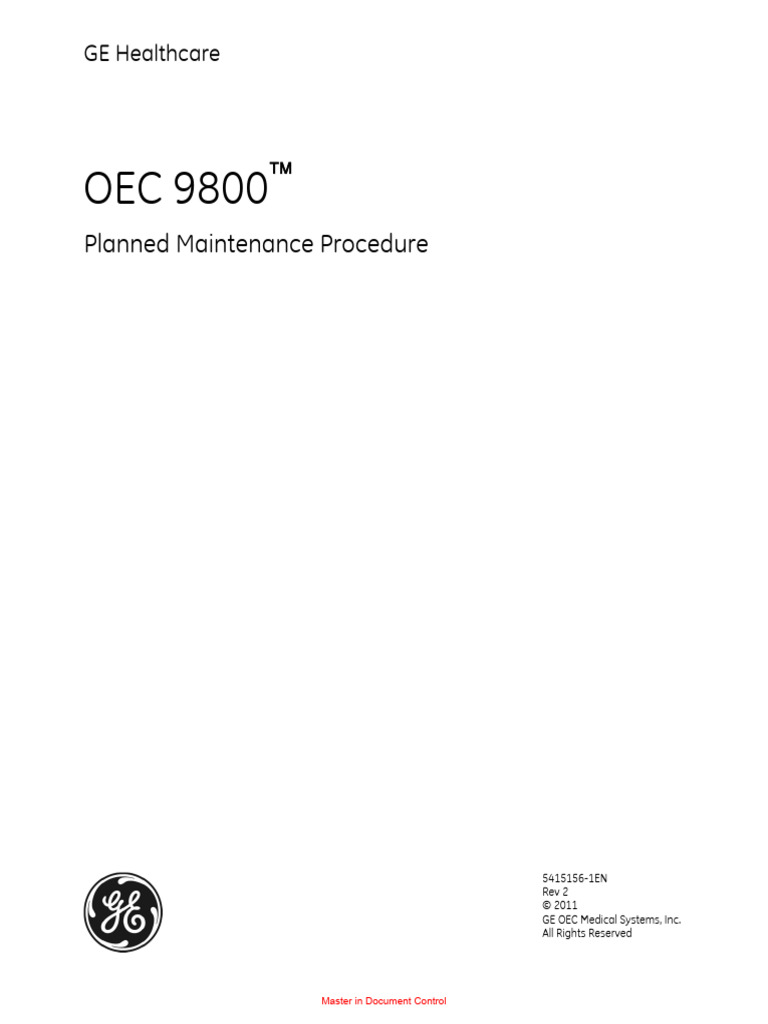 5415156-1EN Rev02 9800 Planned Maintenance Procedure | PDF