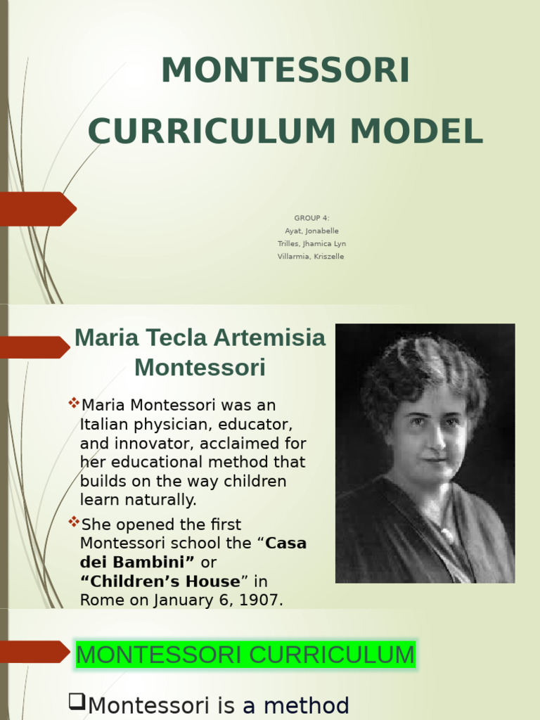 Montessori Curriculum Model | PDF