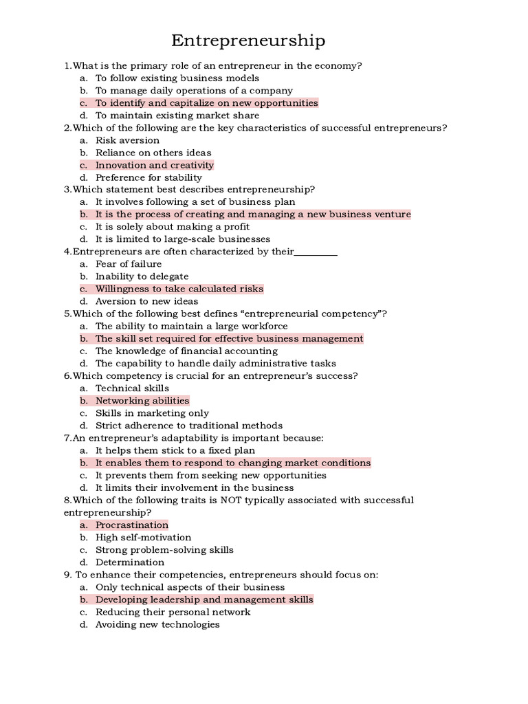 Key Concepts of Entrepreneurship Explained | PDF | Entrepreneurship ...