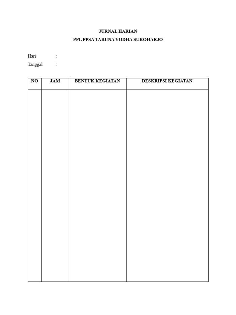 Jurnal Harian Pdf