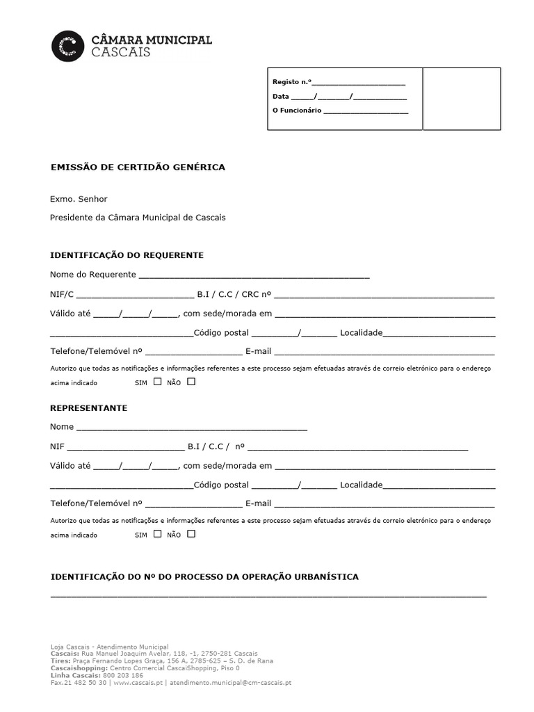Emissao De Certidao Generica Pdf