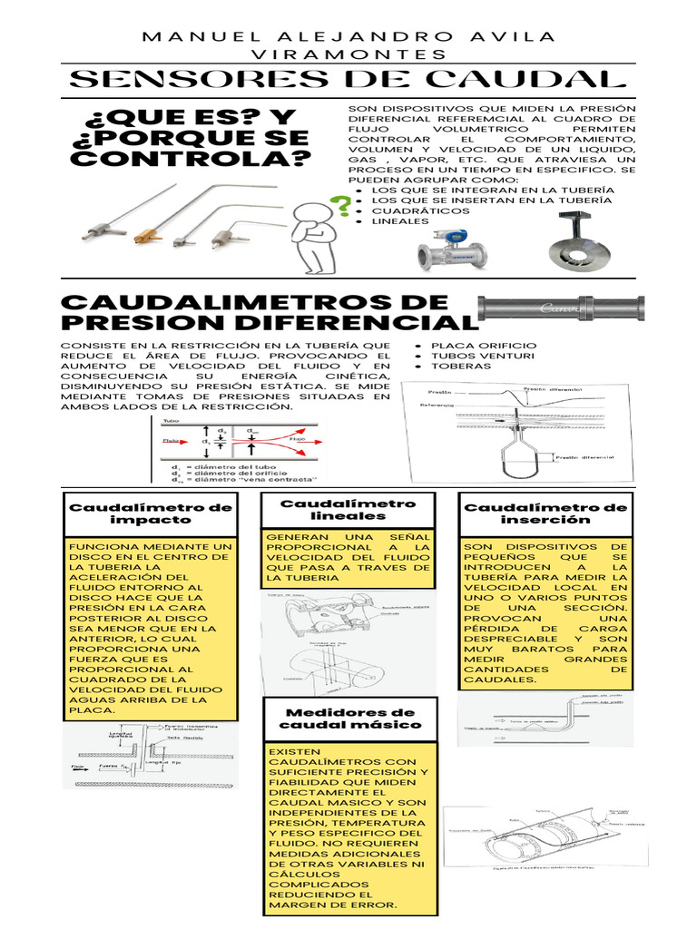 Infografía de Sensores de Caudal | PDF