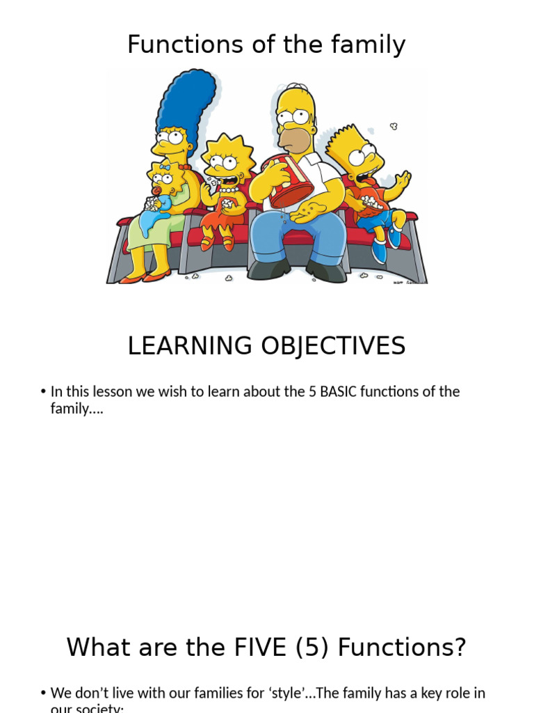 Functions of The Family | PDF