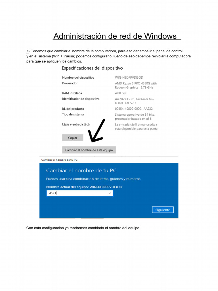 Windows Network Administration Task Traducido | PDF