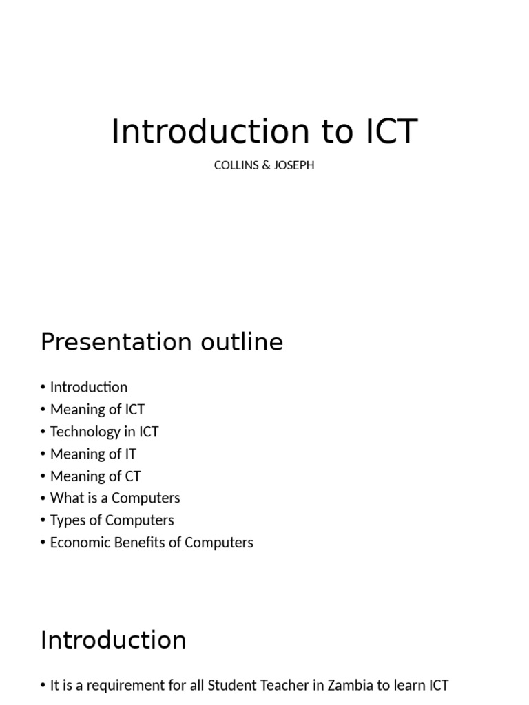 Introduction to ict pdf
