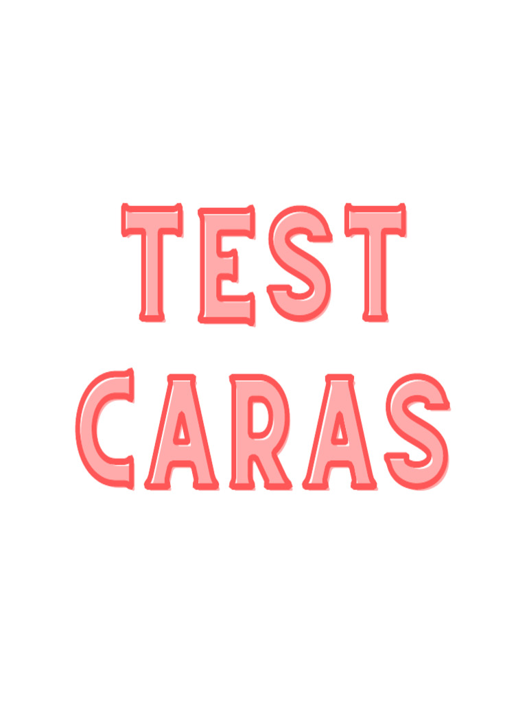 Test Caras Informe