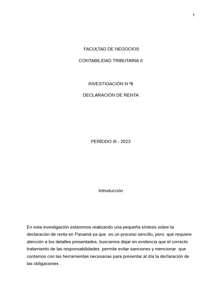 Tarea 8 Contabilidad | PDF | Impuesto sobre la renta | Impuestos