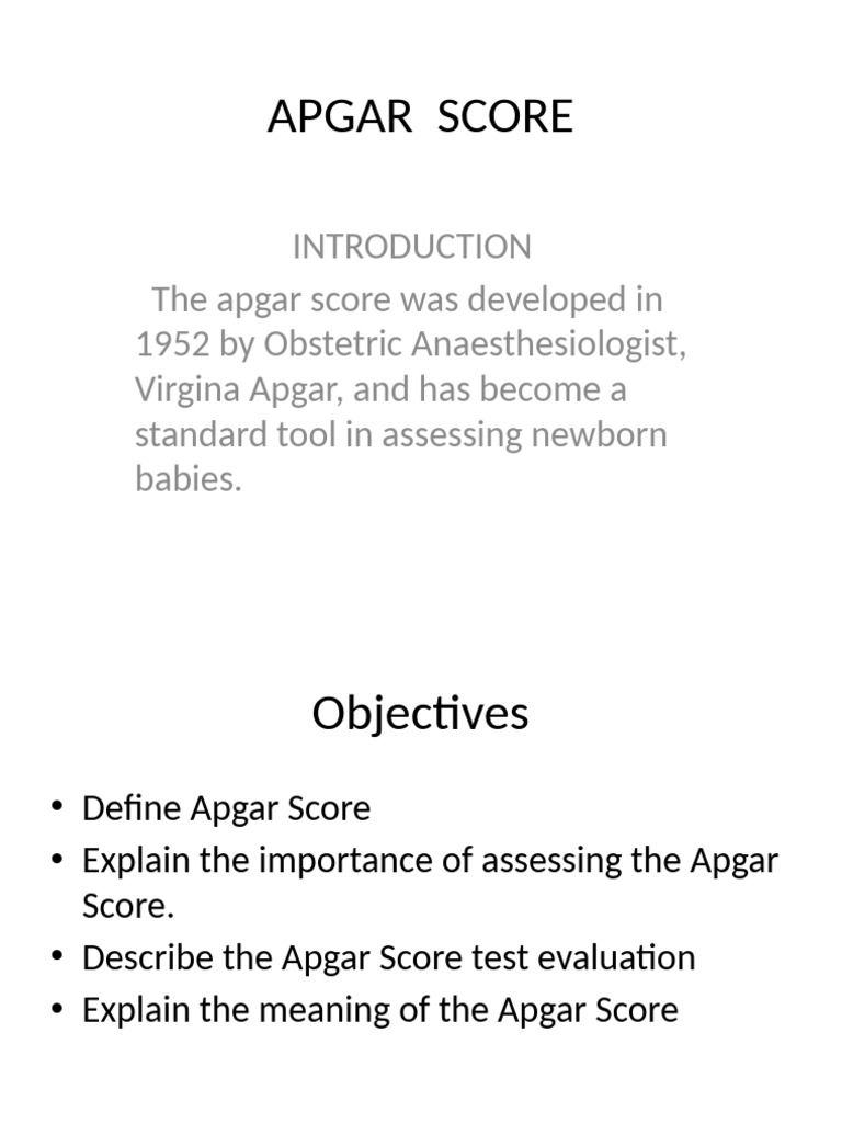 Apgar Score PDF