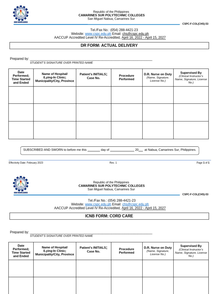 DR Forms | PDF