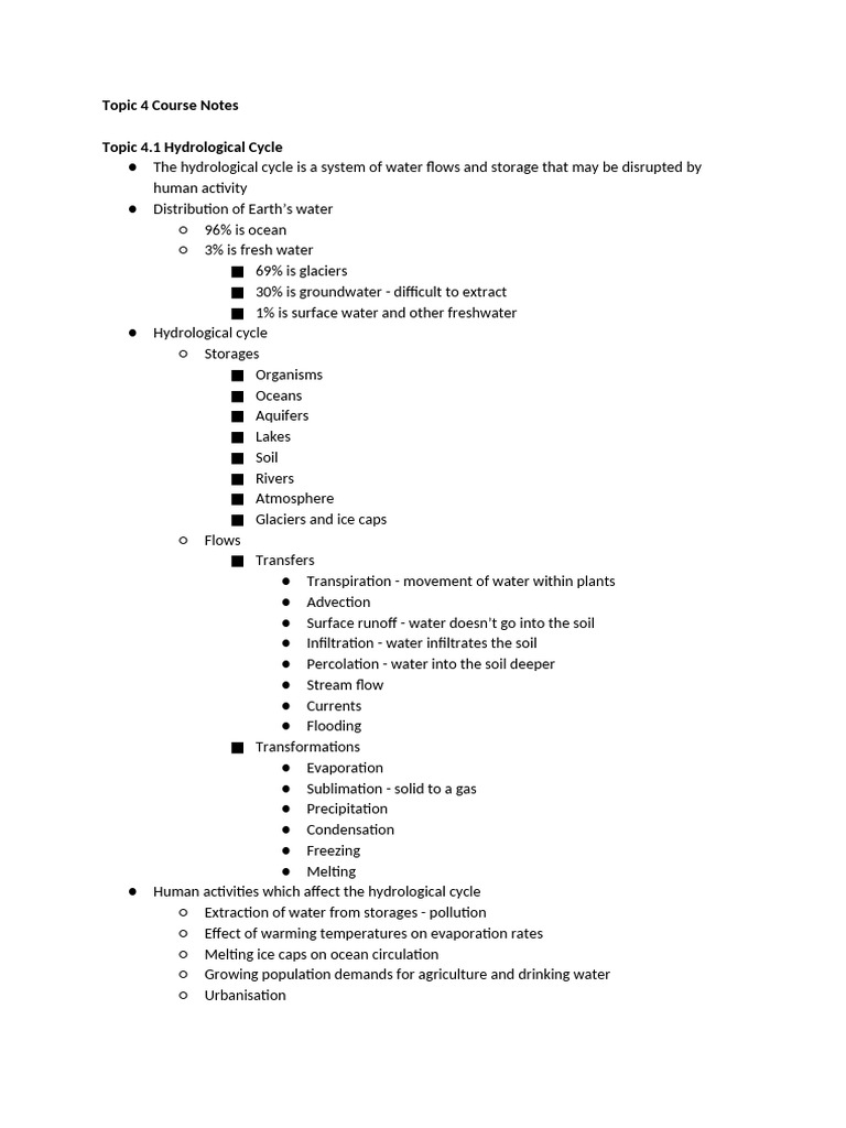 Topic 4 Course Notes | PDF
