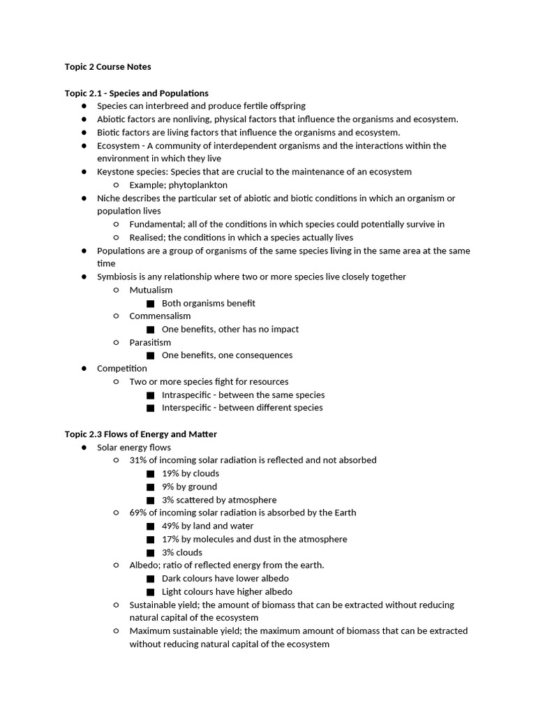 Topic 2 Course Notes | PDF