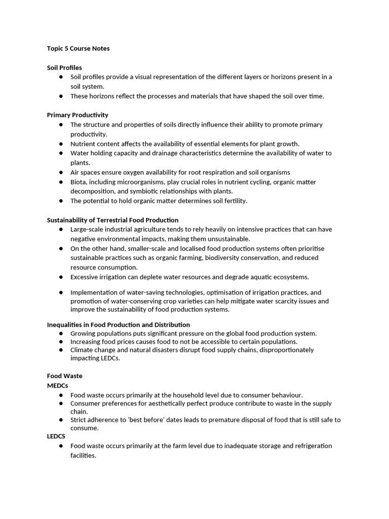 Topic 5 Course Notes | PDF