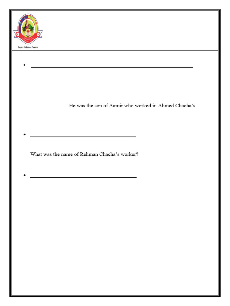 Grade 3 English Revision Worksheet | PDF | Linguistic Typology ...