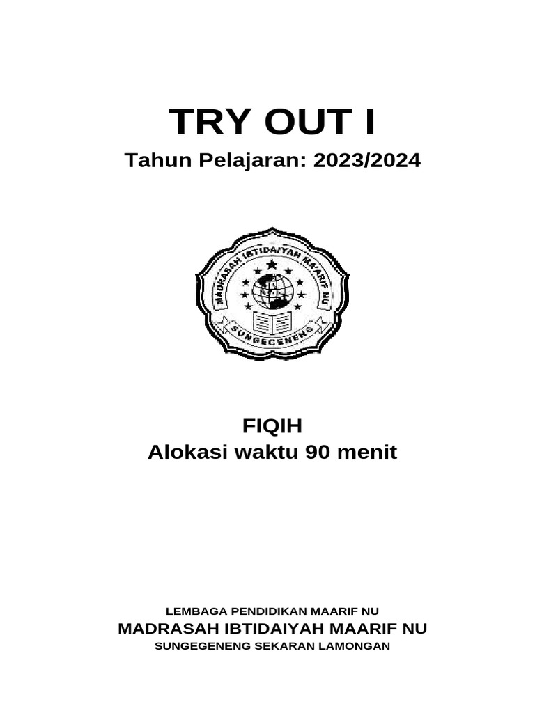 Try Out Fiqih Sunge | PDF