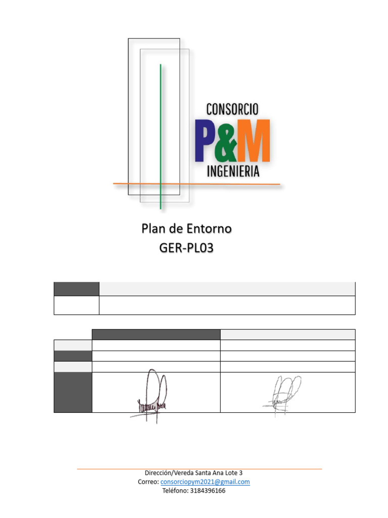 GER-PL03 Plan de Entorno v01 | PDF