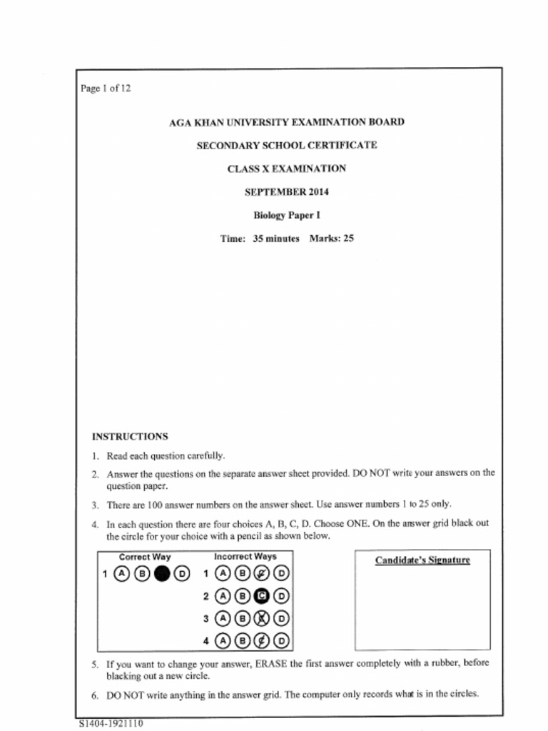 Biology p1 Grade 2014 & 16 | PDF