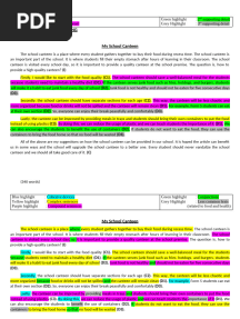 My School Canteen Essay SPM