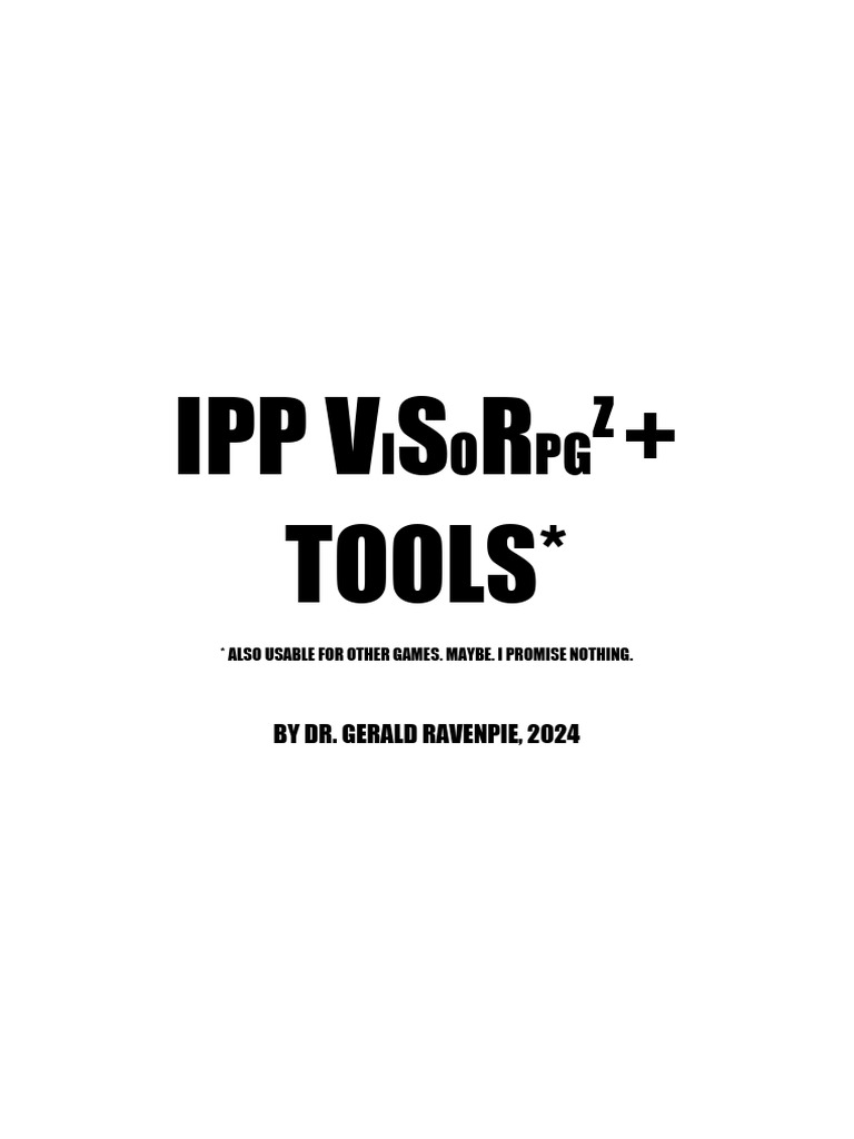 VISORPG Z+ TOOLS Guide (Ver 0.01) | PDF