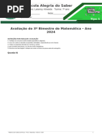 AVALIAÇÃO 3 BIMESTRE 7 ANO TIPO 1