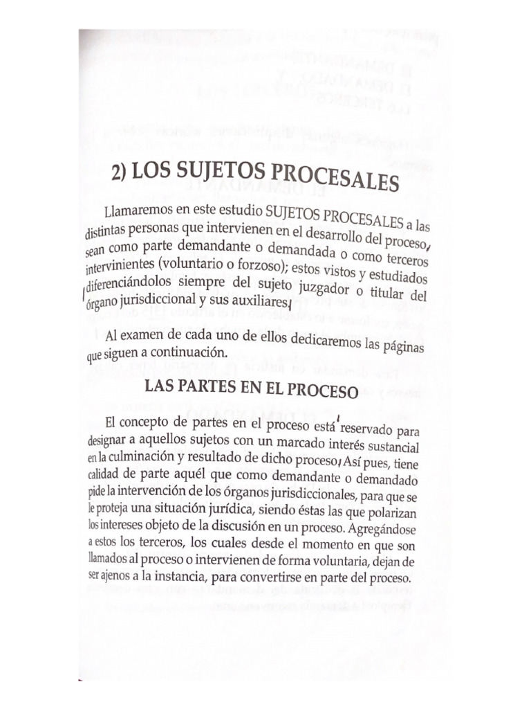 Los Sujetos Procesales Pdf