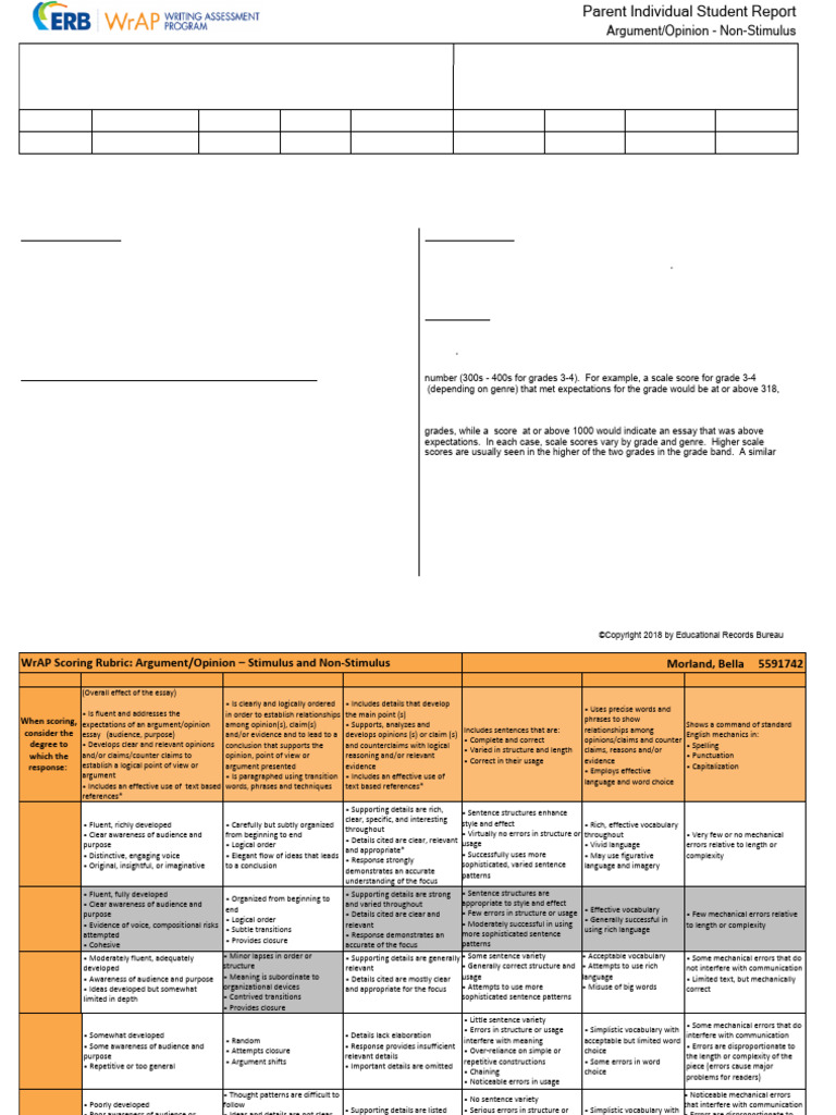WrAP Writing Assessment Overview | PDF | Essays | Human Communication