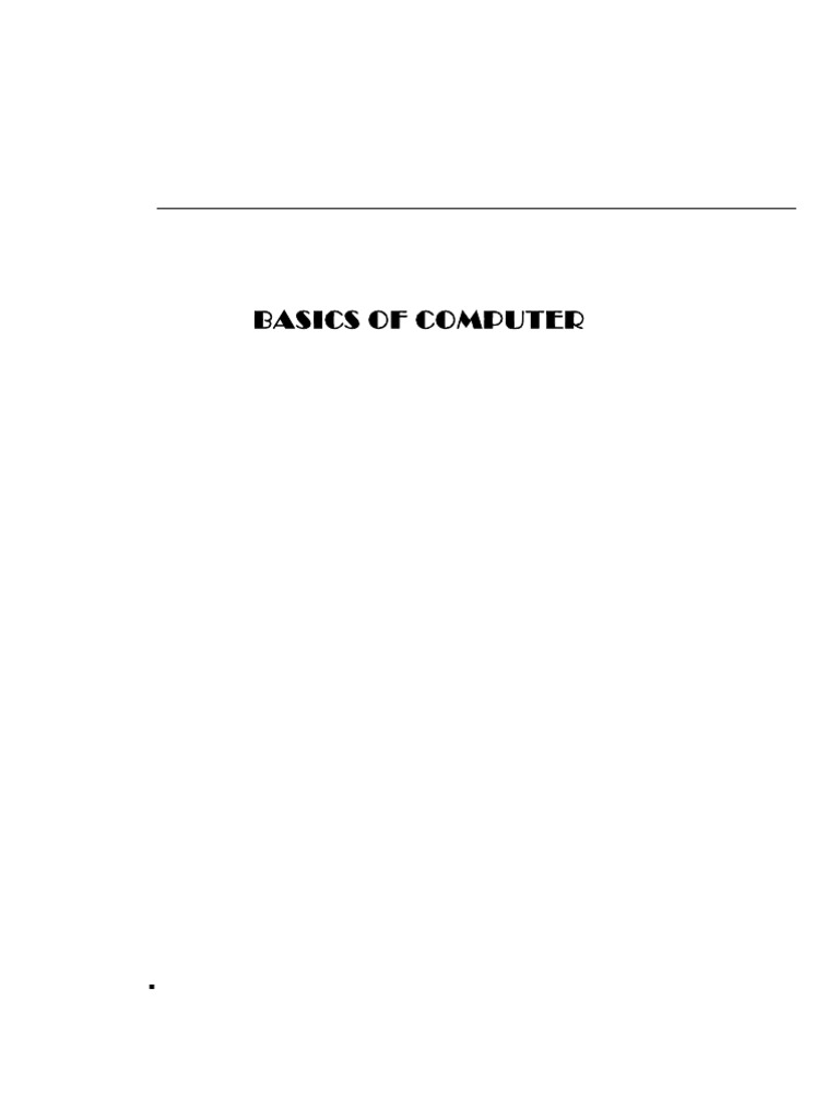 Unit 1 basics of computer pdf