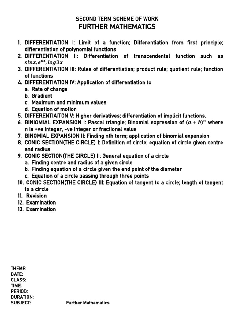 P Further Maths | PDF