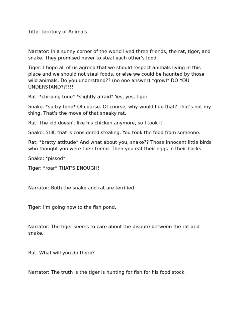 narrative Script | PDF