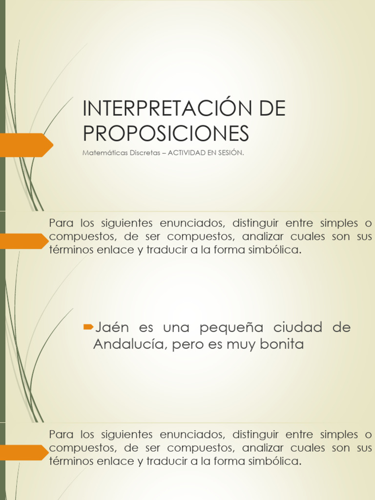Interpretacion PROPOSICIONES S2 | PDF