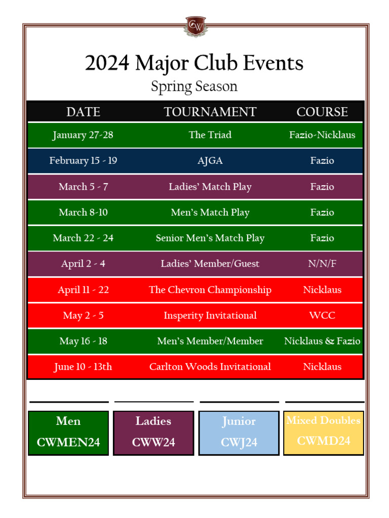 2024 Member Major Events Schedule 2 PDF