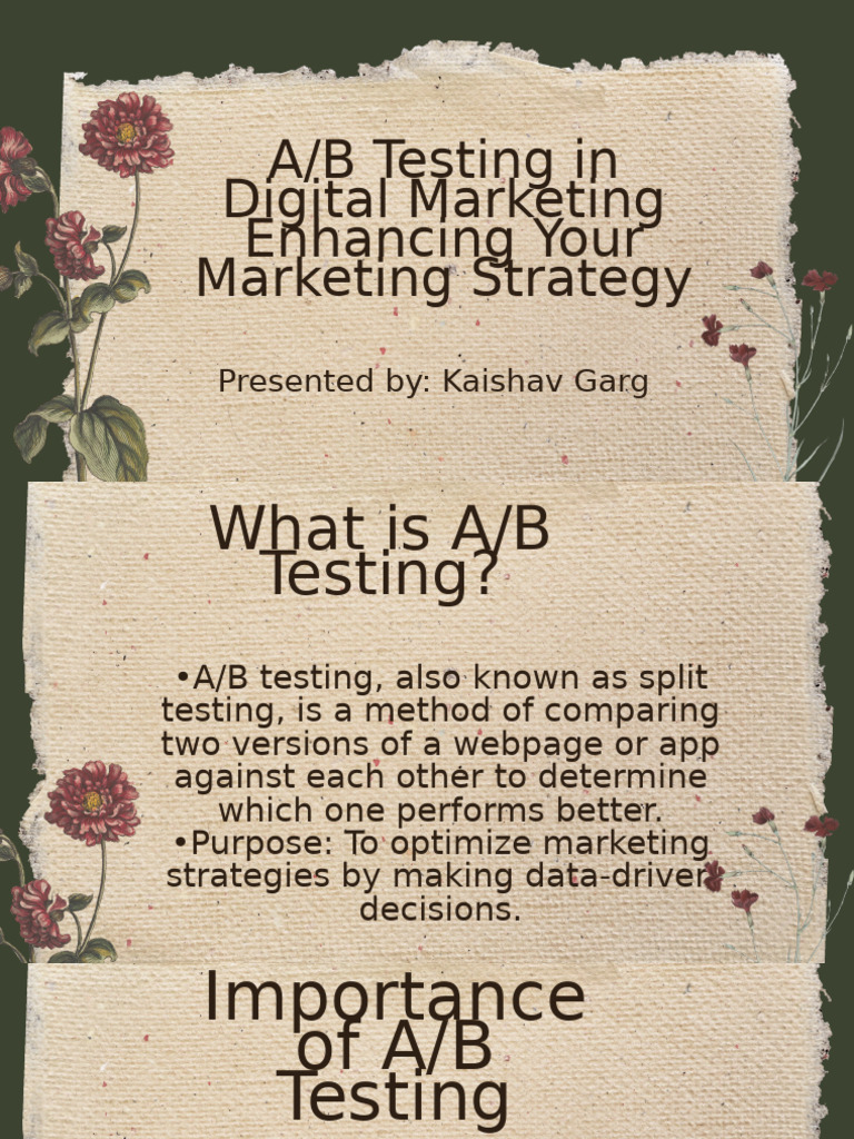AB Testing in Digital Marketing | PDF