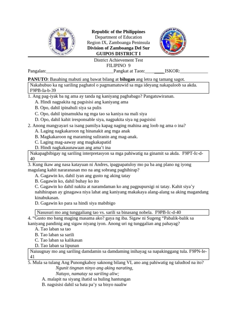 Grade 9 | PDF