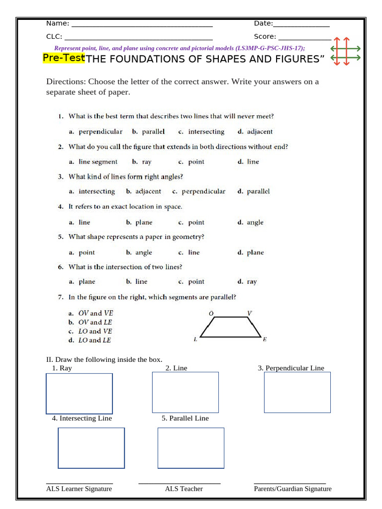 LS3 Module 4 Lesson 1 Worksheets - 