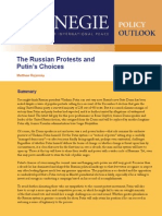 The Russian Protests and Putin's Choices