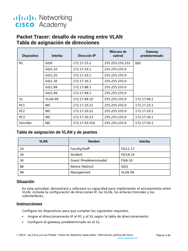 VLAN Routing Challenge Guide | PDF | Computer Engineering | Computer ...