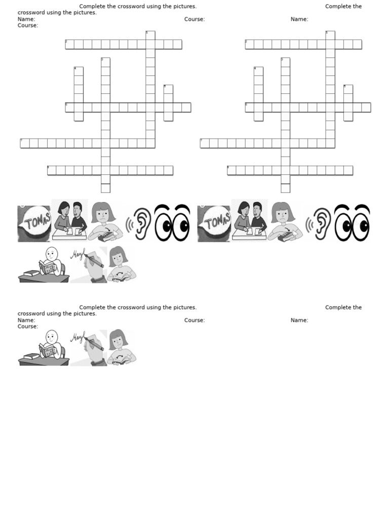 Commands Crossword PDF