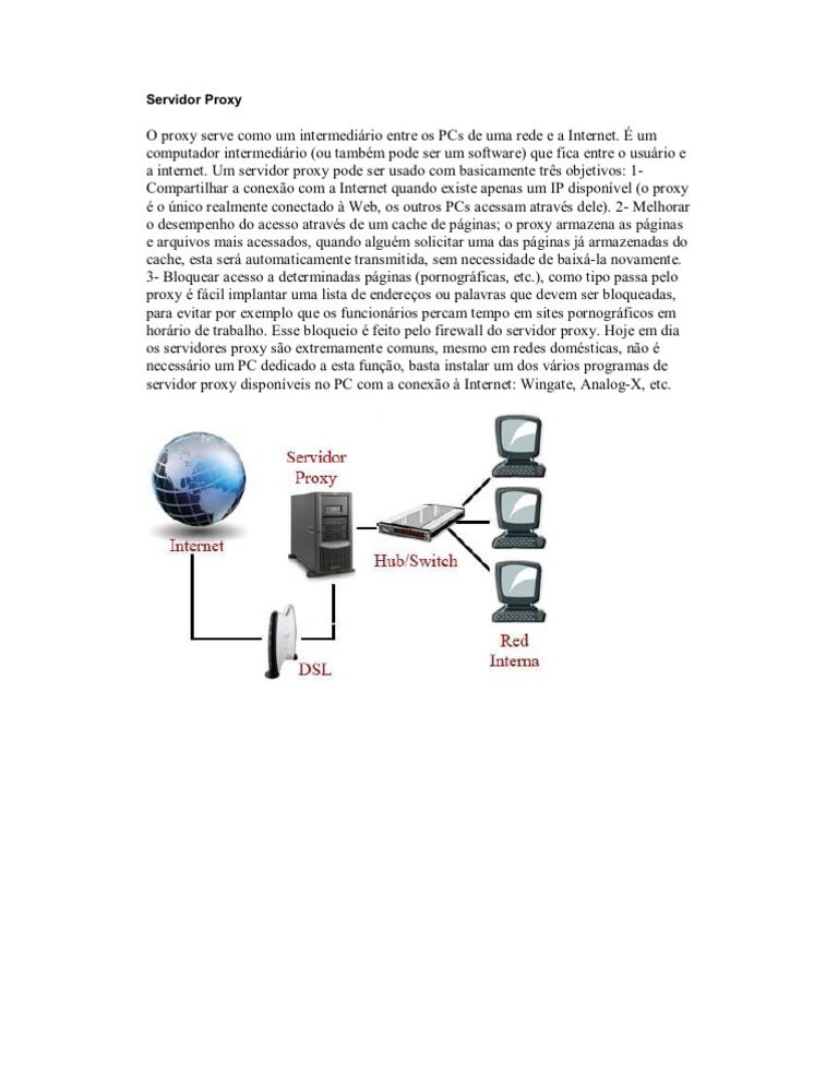 Servidor Proxy | PDF | Servidor Proxy | Servidor (informática)