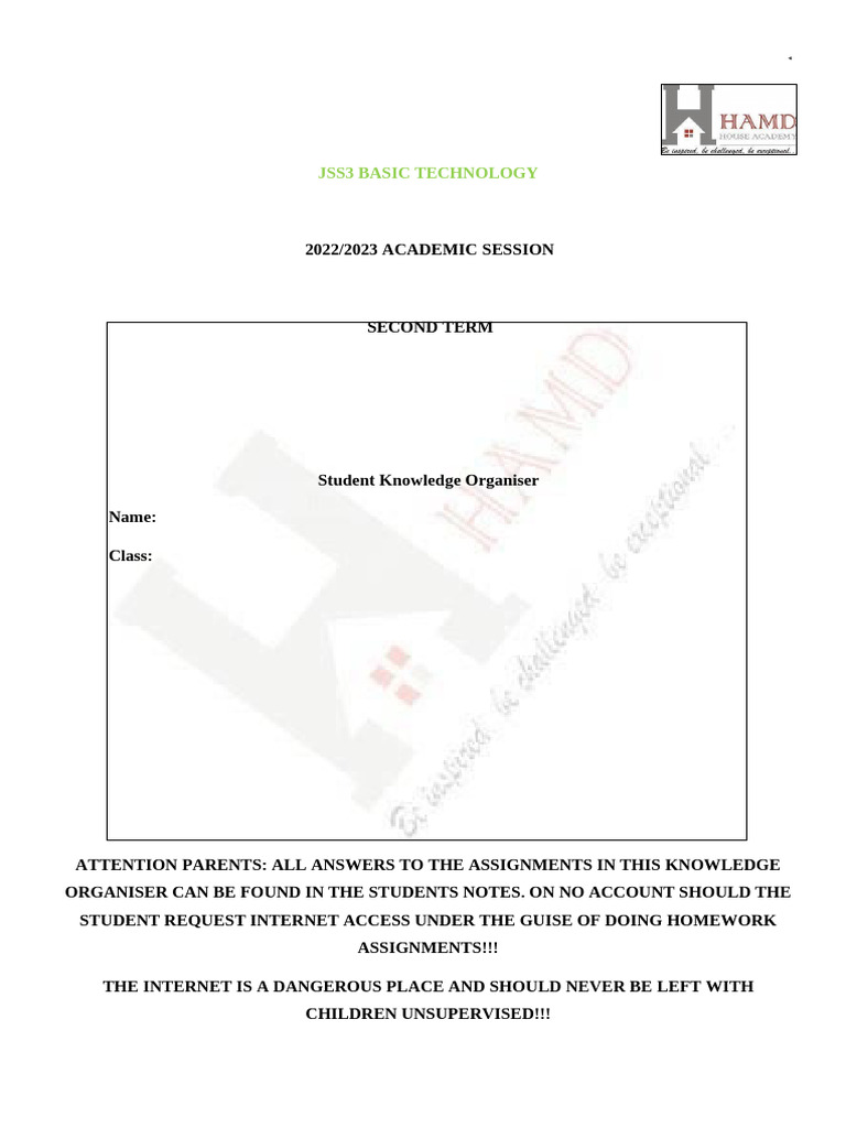 Jss3 Basic Tech 2nd Term Ko Pdf