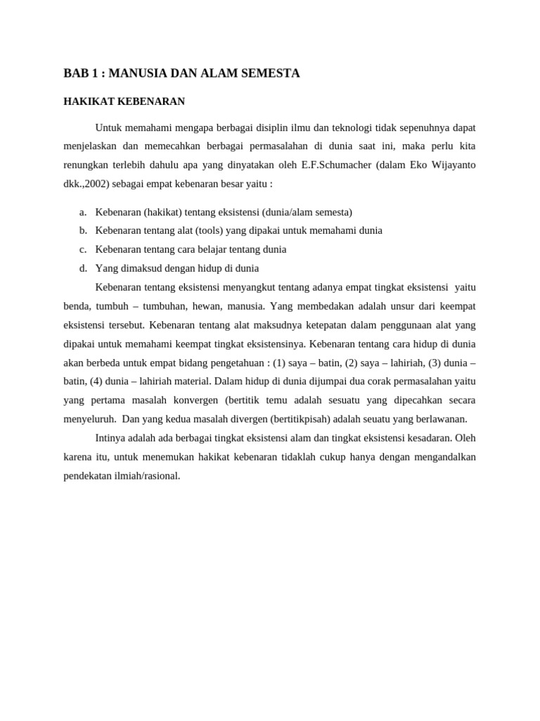 Manusia Dan Alam Semesta | PDF | Social Science | Science & Mathematics