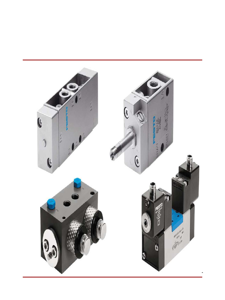 Directional Control Valves (Control Elements and Symbol) | PDF