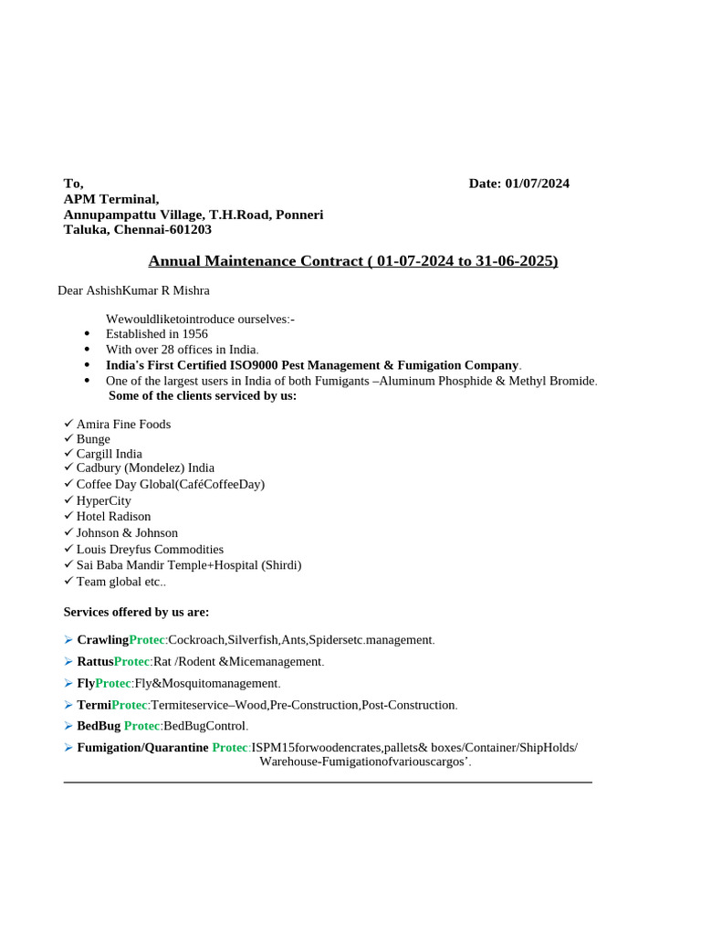 APM Terminal Quotation Updated | PDF