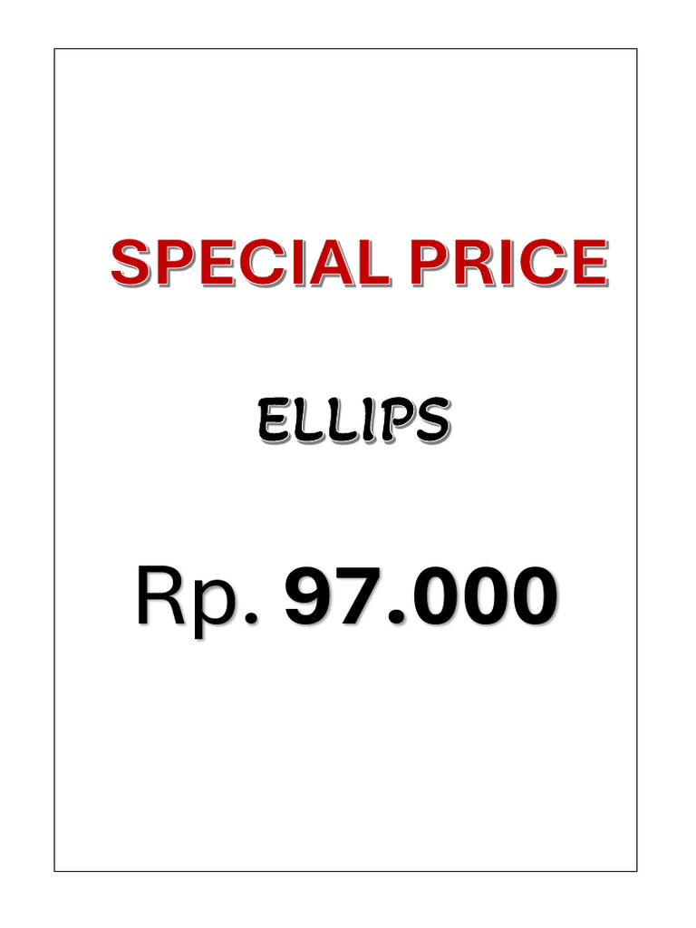Special Price Ellips | PDF
