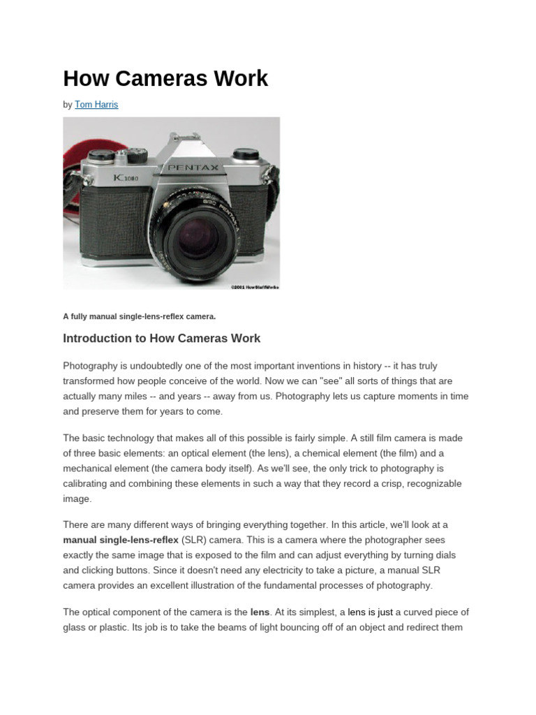 A1 Cameras Reading 1 | PDF