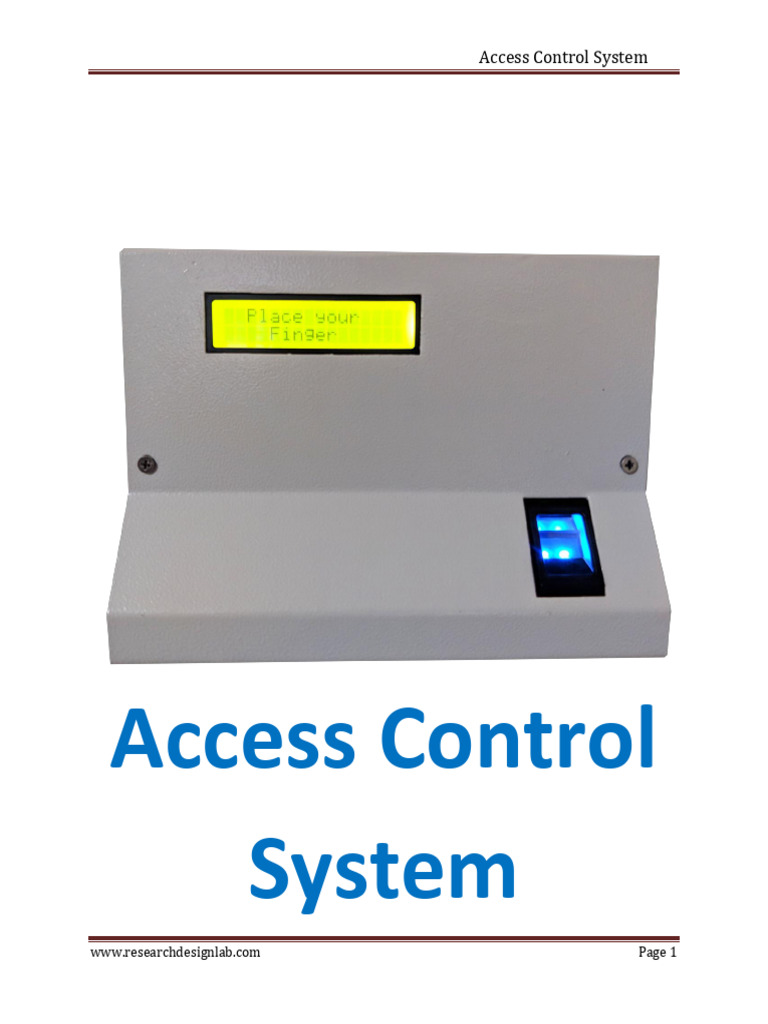 Finger Print Access Control System | PDF | Networking Standards ...