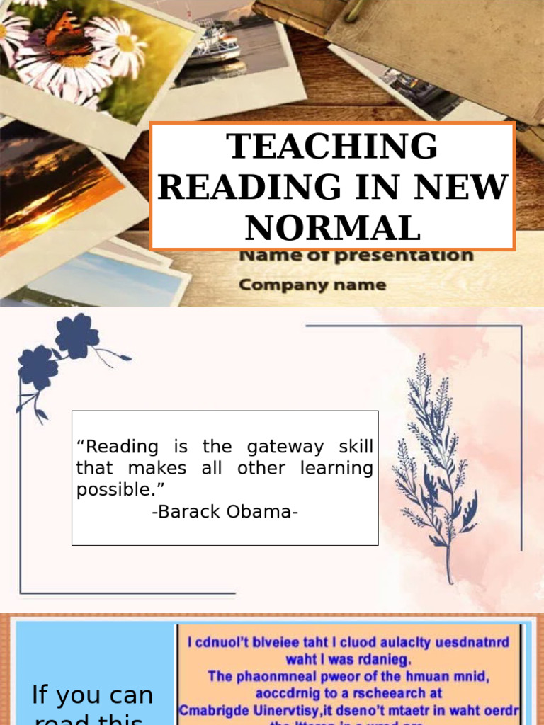 Teaching Reading in The New Normal | PDF
