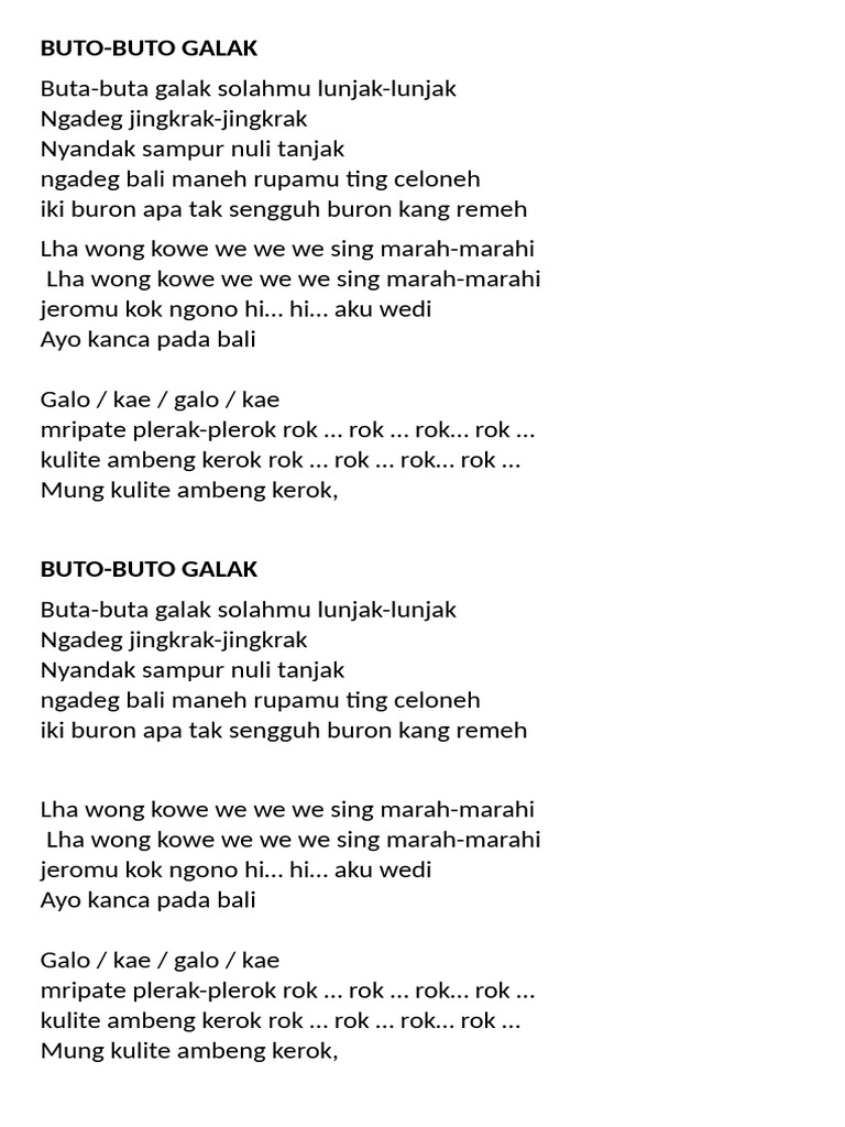 Buto Galak | PDF