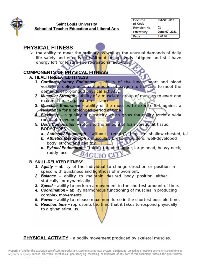 Physical Fitness | PDF