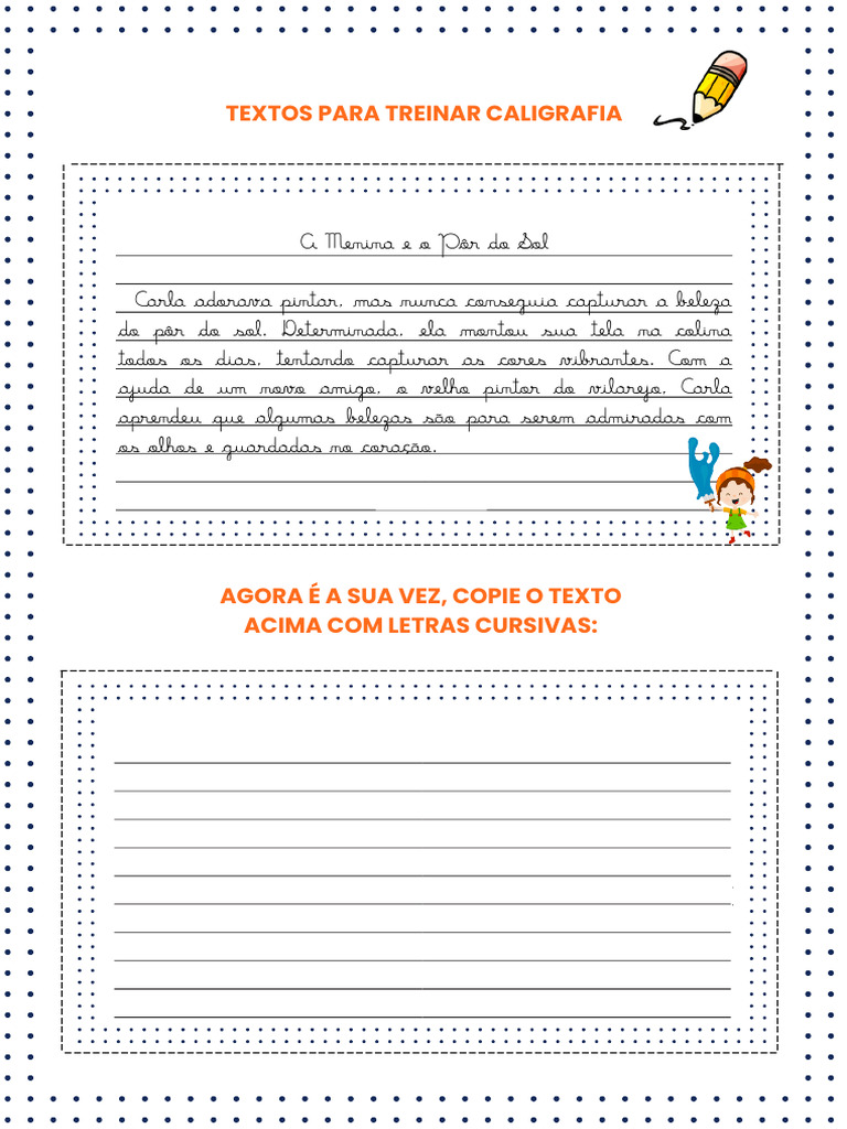 Textos para Treinar Caligrafia 7 16 | PDF