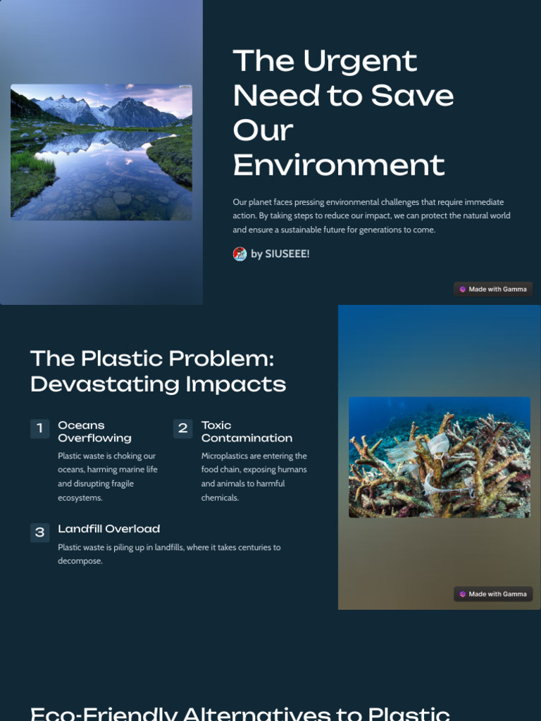 The Urgent Need To Save Our Environment | PDF