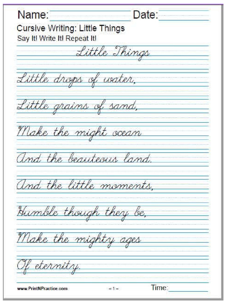 Cursive Writing | PDF